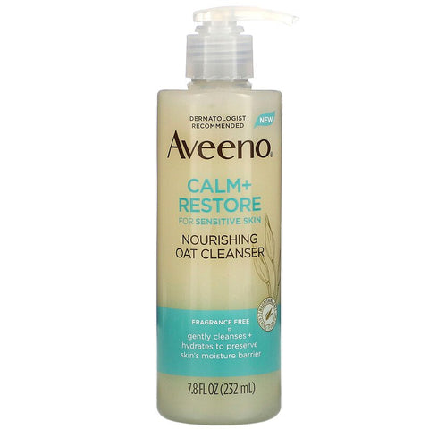 Aveeno , Calm + Restore, Nourishing Oat Cleanser, Fragrance Free, 7.8 fl oz (232 ml)