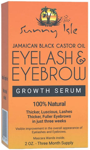 Sunny Isle Jamaican Black Castor Oil Eyebrow & Eyelash Growth Serum 2 oz