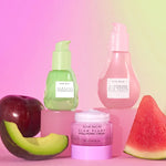 GLOW RECIPE GLOW ESSENTIALS BY MIKAYLA - Niacinamide Dew Drops (40ml), Avocado Ceramide Recovery Serum (15ml) and Plum Plump Hyaluronic Cream (15ml).