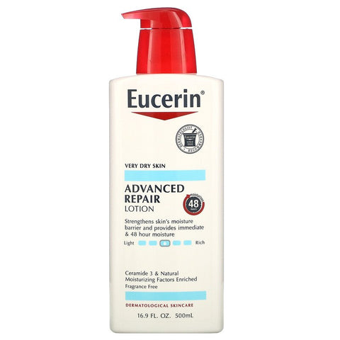 Eucerin, Advanced Repair Lotion, Fragrance Free, 16.9 fl oz (500 ml)