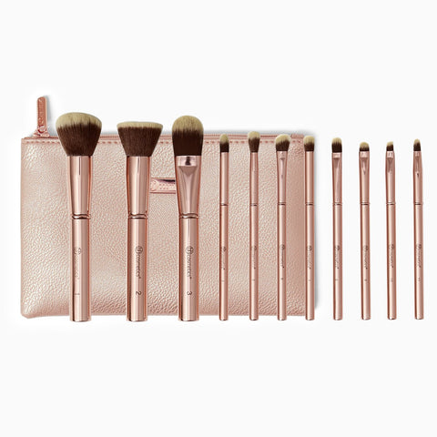 BH Cosmetics - Metal Rose - 11 Piece Brush Set with Bag  DUBAI UAE - Dubuy world