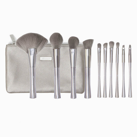 BH Cosmetics - Smoke 'n Mirrors - 10 Piece Metalized Brush Set with Bag  UAE - Dubuy world