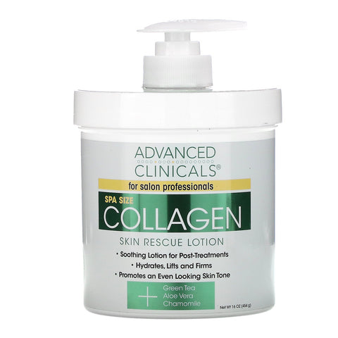 Advanced Clinicals , Collagen, Skin Rescue Lotion, 16 oz (454 g)