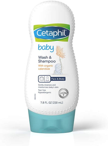 Cetaphil, Baby, Wash & Shampoo With Organic Calendula, 7.8 Fl Oz (230 Ml)